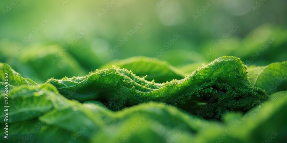 Lush Green Leaf Texture with Soft Focus Suitable for Background and Text Overlay Lush Green Leaf Texture with Soft Focus Suitable for Background and Text Overlay