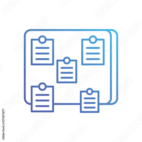 Bulletin board vector icon