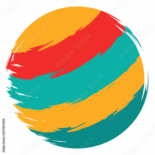 colorful paint circle brush Artwork | Detailed Brush Stroke