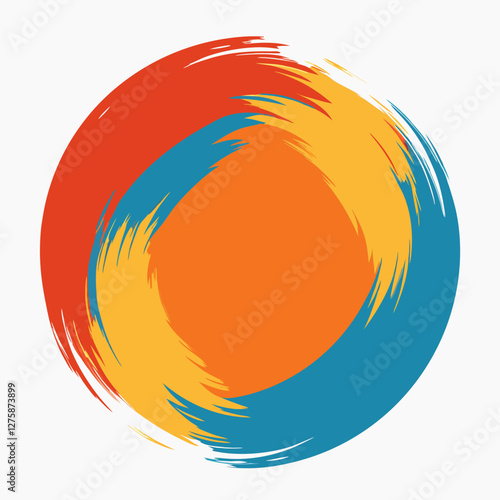 colorful paint circle brush Artwork | Detailed Brush Stroke