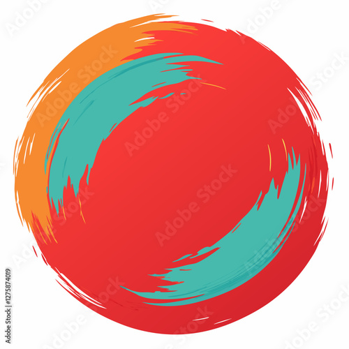colorful paint circle brush Artwork | Detailed Brush Stroke
