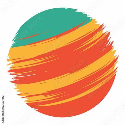 colorful paint circle brush Artwork | Detailed Brush Stroke