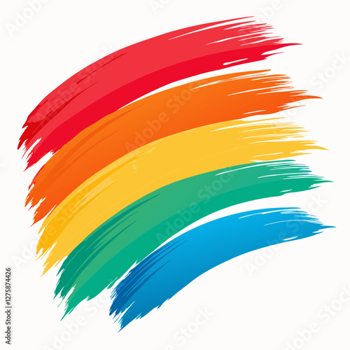 colorful paint brush strokes