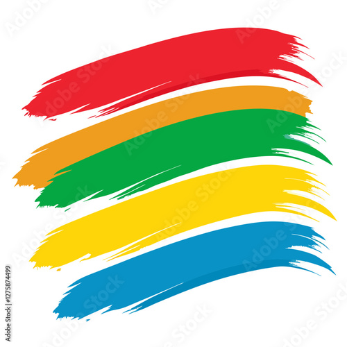 colorful paint brush Artwork | Detailed Brush Stroke