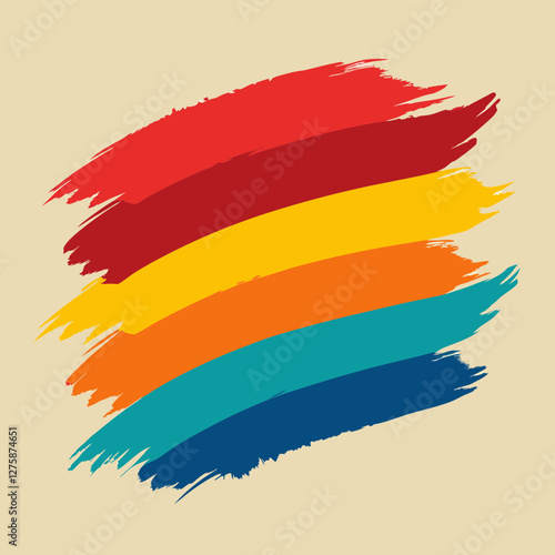 colorful paint brush Artwork | Detailed Brush Stroke