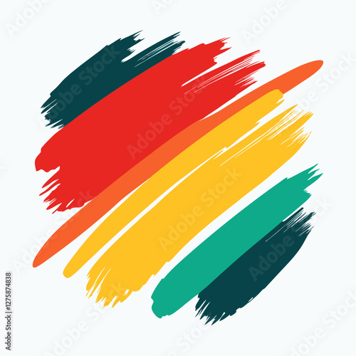 colorful paint brush Artwork | Detailed Brush Stroke
