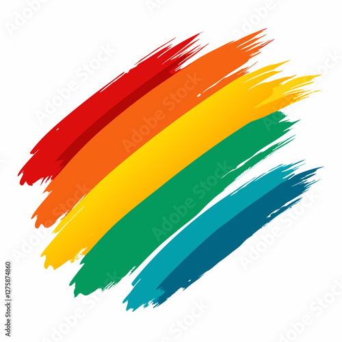 colorful paint brush Artwork | Detailed Brush Stroke
