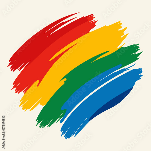 colorful paint brush Artwork | Detailed Brush Stroke