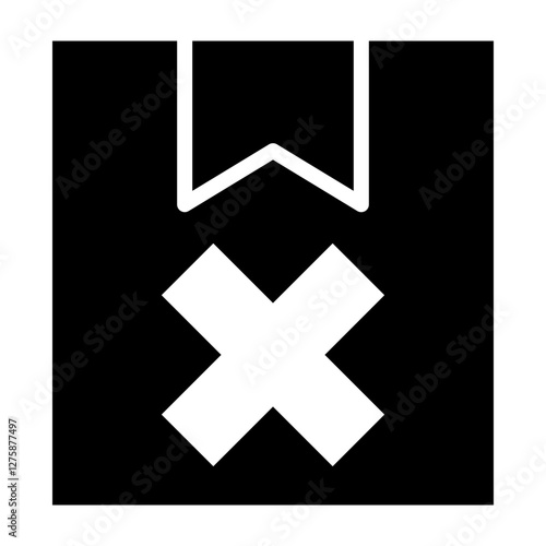 Delivery Cancel Vector Glyph Icon Design