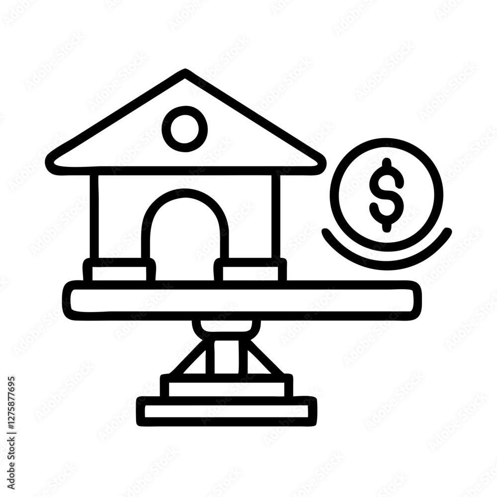 loan balance icon, loan balance line art - simple line art of loan balance, perfect for loan balance logos and icons loan balance icon, loan balance line art - simple line art of loan balance, perfect for loan balance logos and icons