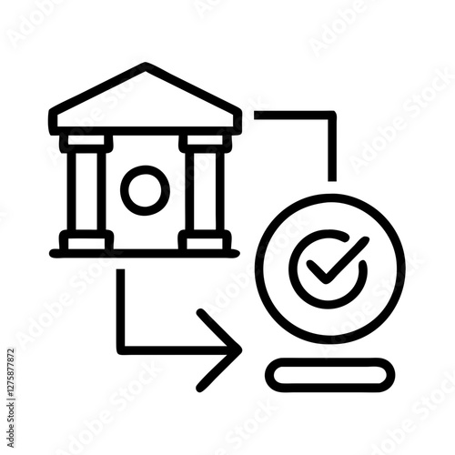 loan collateral evaluation icon, loan collateral evaluation line art - simple line art of loan collateral evaluation, perfect for loan collateral evaluation logos and icons