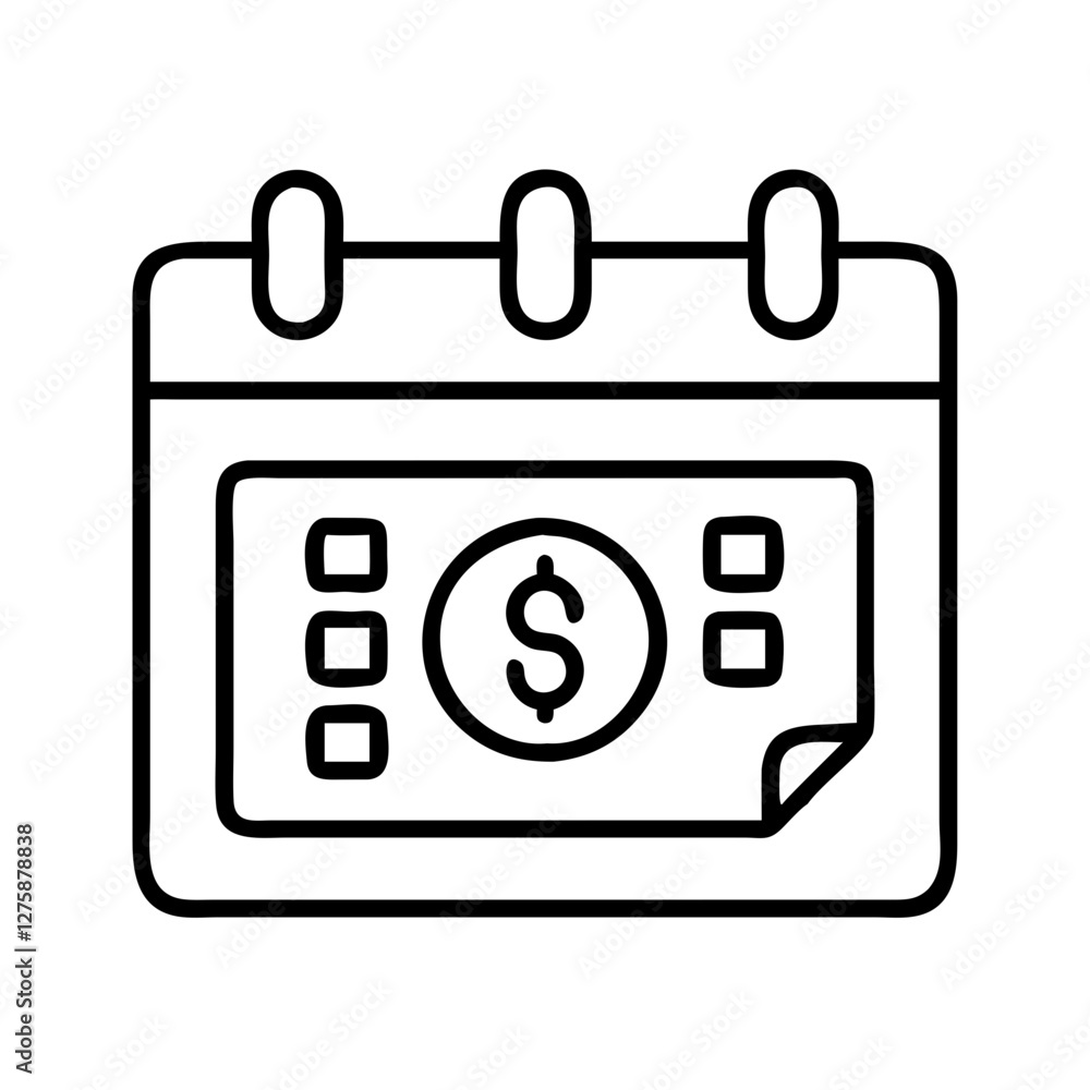 monthly payment icon, monthly payment line art - simple line art of monthly payment, perfect for monthly payment logos and icons monthly payment icon, monthly payment line art - simple line art of monthly payment, perfect for monthly payment logos and icons