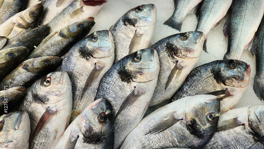 Gilt-head bream, also known as the gilthead, gilt-head seabream or silver seabream, is a species of marine ray-finned fish belonging to the family Sparidae, the seabreams or porgies. Gilt-head bream, also known as the gilthead, gilt-head seabream or silver seabream, is a species of marine ray-finned fish belonging to the family Sparidae, the seabreams or porgies.