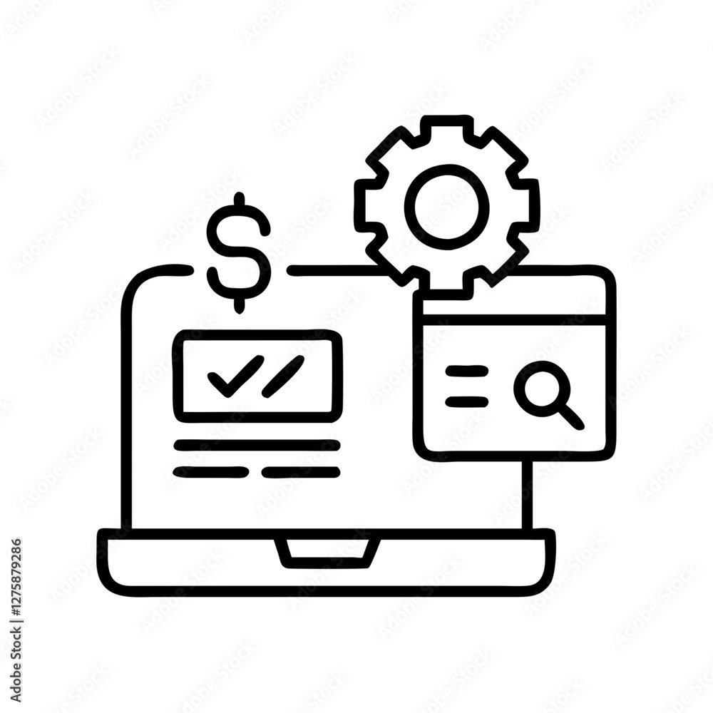 payment processing icon, payment processing line art - simple line art of payment processing, perfect for payment processing logos and icons payment processing icon, payment processing line art - simple line art of payment processing, perfect for payment processing logos and icons
