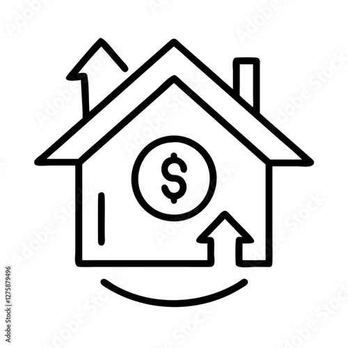 refinancing icon, refinancing line art - simple line art of refinancing, perfect for refinancing logos and icons