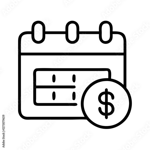 repayment schedule icon, repayment schedule line art - simple line art of repayment schedule, perfect for repayment schedule logos and icons