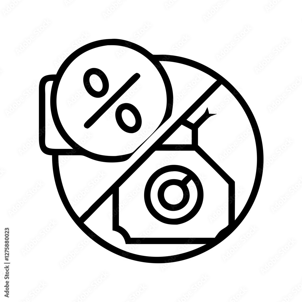 zero interest loan icon, zero interest loan line art - simple line art of zero interest loan, perfect for zero interest loan logos and icons zero interest loan icon, zero interest loan line art - simple line art of zero interest loan, perfect for zero interest loan logos and icons
