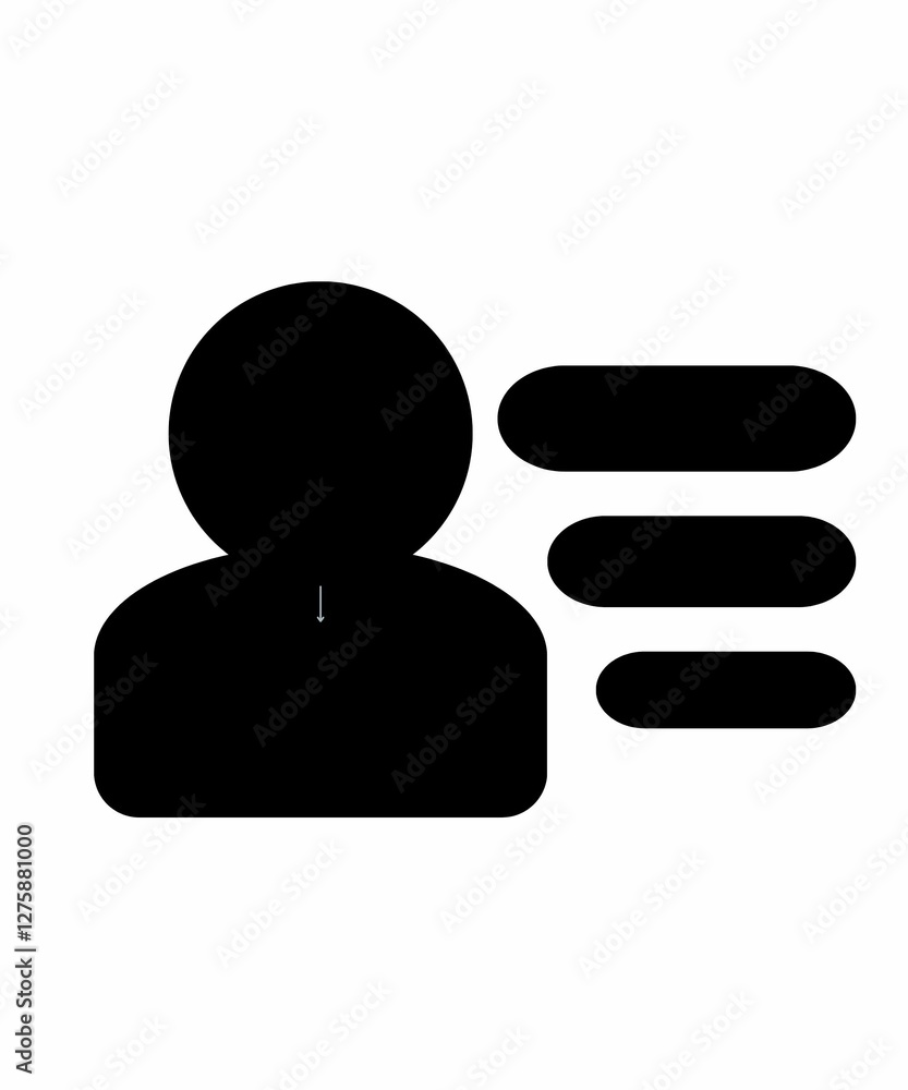 profile illustration on a white background profile illustration on a white background