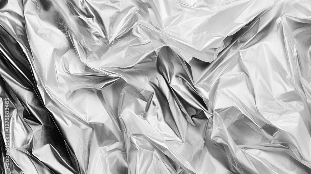 Stretched cellophane banner, realistic crumpled or folded texture vector illustration. Clear transparent polyethylene top of plastic container, tape or elastic wrapping paper for food or snacks bag Stretched cellophane banner, realistic crumpled or folded texture vector illustration. Clear transparent polyethylene top of plastic container, tape or elastic wrapping paper for food or snacks bag