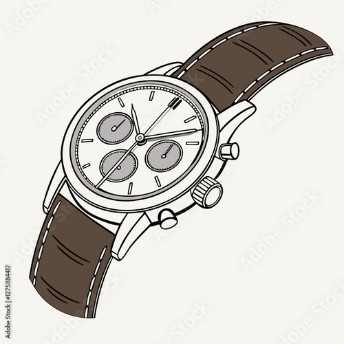 wrist watch vector illustration