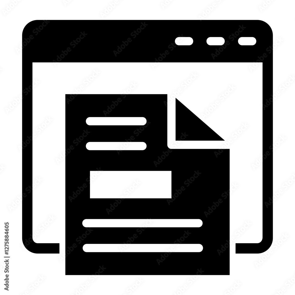 Article Marketing Vector Glyph Icon Design Article Marketing Vector Glyph Icon Design