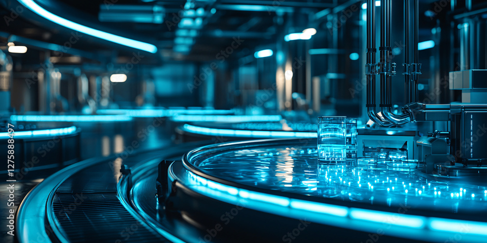 advanced water treatment facility, where high-tech filtration systems purify crystal-clear water. advanced water treatment facility, where high-tech filtration systems purify crystal-clear water.