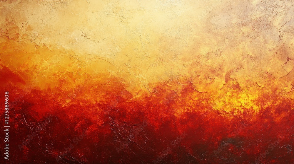 A vibrant abstract painting featuring warm hues of yellow, orange, and deep red, evoking feelings of warmth and passion. A vibrant abstract painting featuring warm hues of yellow, orange, and deep red, evoking feelings of warmth and passion.