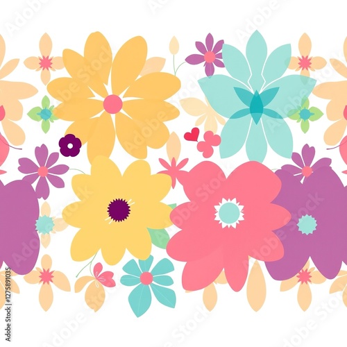 Wallpaper Mural Geometric Floral Pattern Minimalist Background Torontodigital.ca