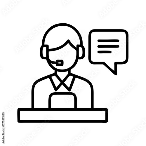 interpreter icon, interpreter line art - simple line art of interpreter, perfect for interpreter logos and icons