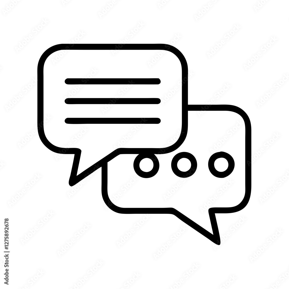 speech bubble icon, speech bubble line art - simple line art of speech bubble, perfect for speech bubble logos and icons speech bubble icon, speech bubble line art - simple line art of speech bubble, perfect for speech bubble logos and icons