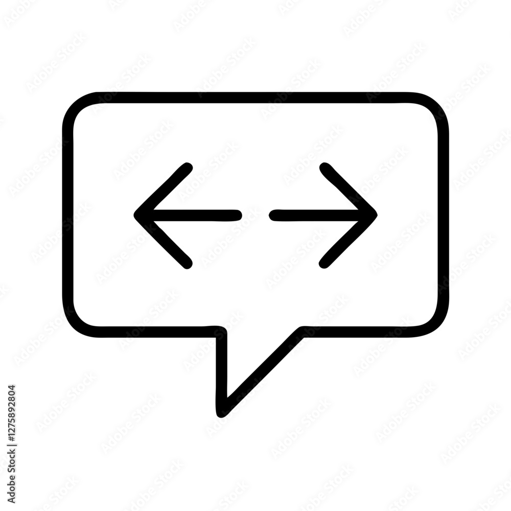 text bubble with arrows icon, text bubble with arrows line art - simple line art of text bubble with arrows, perfect for text bubble with arrows logos and icons text bubble with arrows icon, text bubble with arrows line art - simple line art of text bubble with arrows, perfect for text bubble with arrows logos and icons