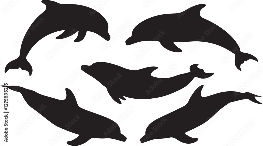 Dolphin silhouettes Dolphin silhouettes