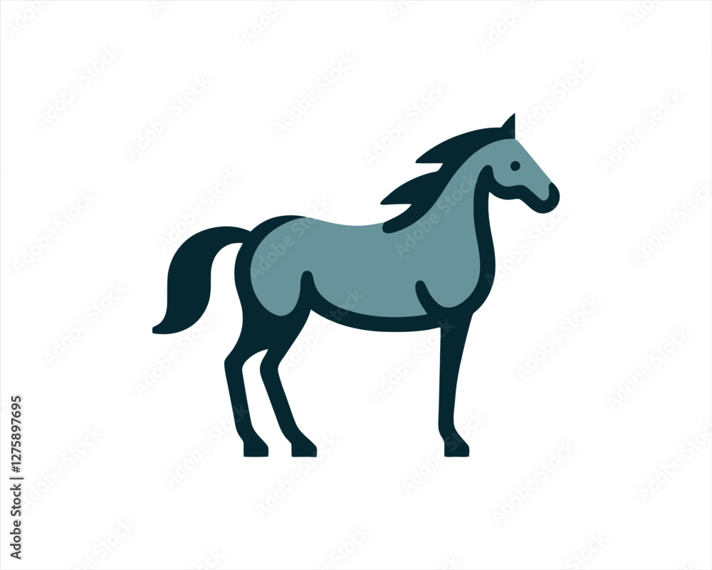 Horse logo design icon symbol vector illustration. Full body horse. Horsepower Animal logo Horse logo design icon symbol vector illustration. Full body horse. Horsepower Animal logo