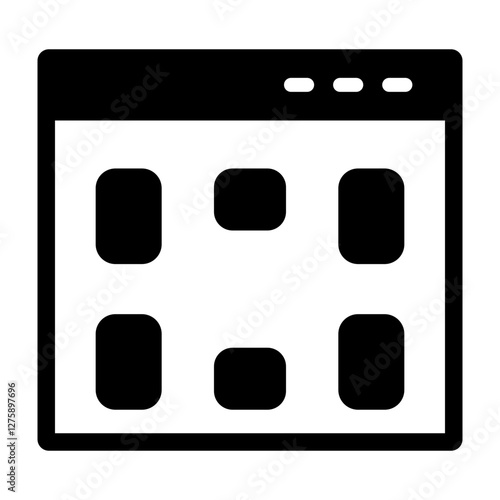 Lay Out Vector Glyph Icon Design