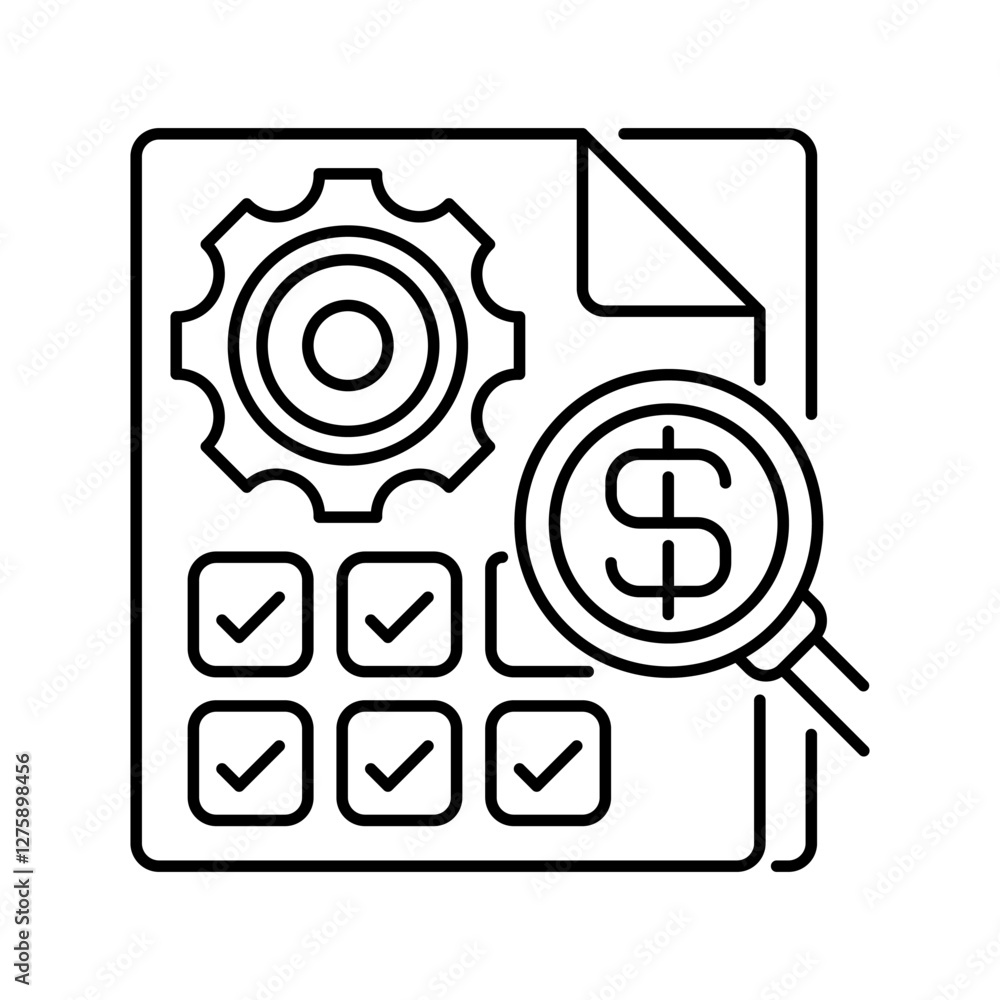 Audit Report line icon. Universal creative premium symbol. Vector sign icon logo template. Vector illustration Audit Report line icon. Universal creative premium symbol. Vector sign icon logo template. Vector illustration