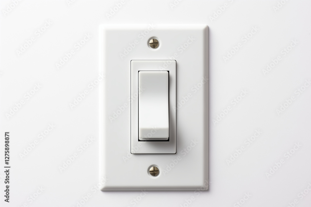 White light switch isolated on a white background White light switch isolated on a white background