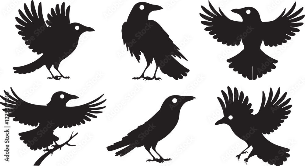 Obraz premium Crow silhouettes