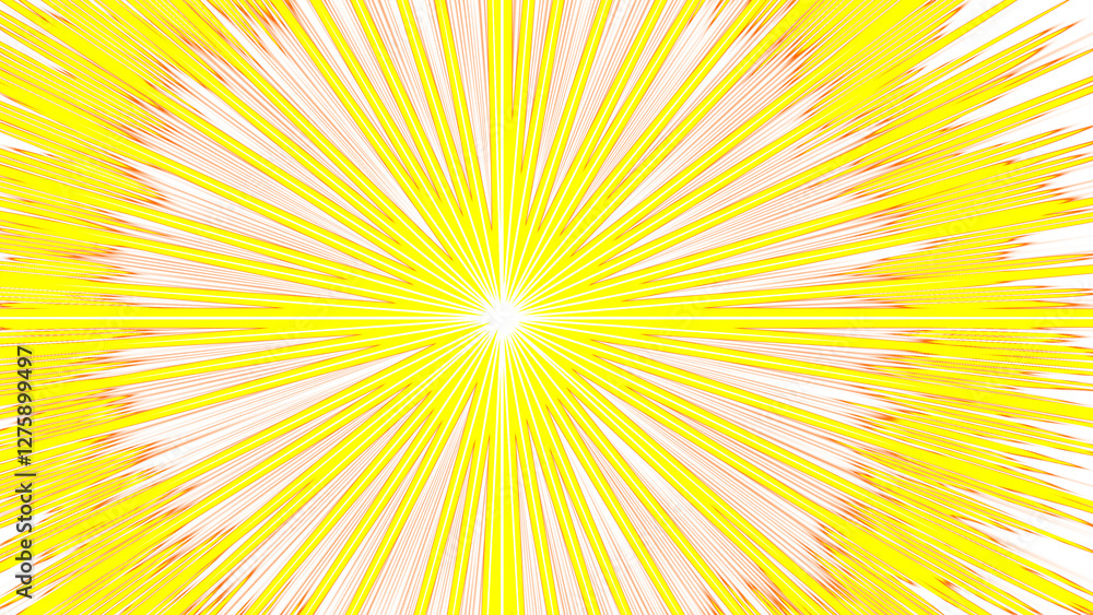 Obraz premium Dynamic Yellow Radiating Lines Background Image