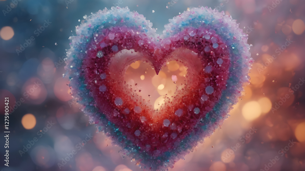 Obraz premium Heart shape for Love concept, Valentine's Day concepts. love symbol, concept for Valentine's Day, wedding etc. Heart elements for love concept design. AI generated image