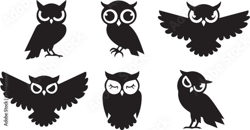 Owl silhouettes
