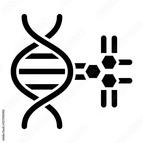 Nanobiotechnology Vector Glyph Icon Design Design