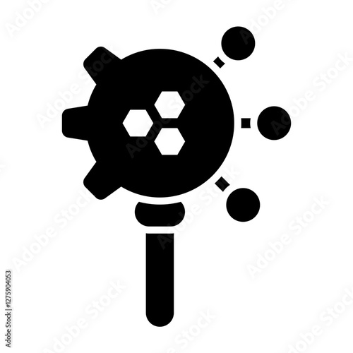 Nanotechnology Research Vector Glyph Icon Design Design