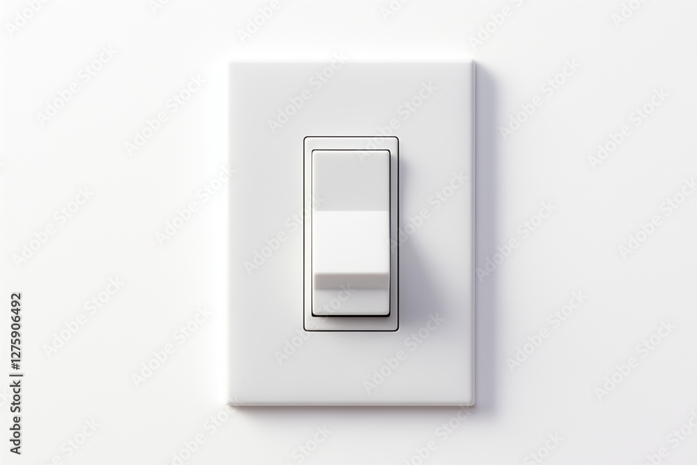 White light switch isolated on a white background White light switch isolated on a white background