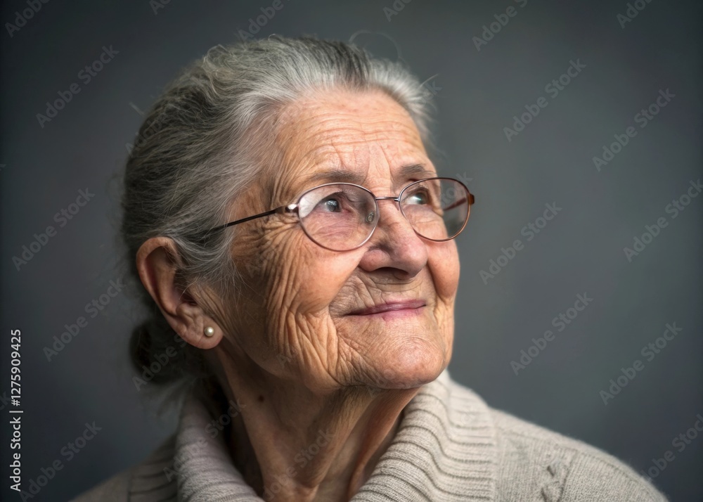 Reflective elderly woman in cozy indoor setting portrait photography warm environment close-up embracing wisdom and experience Reflective elderly woman in cozy indoor setting portrait photography warm environment close-up embracing wisdom and experience