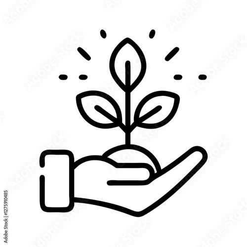 seedling nurturing and development icon, seedling nurturing and development vector, 