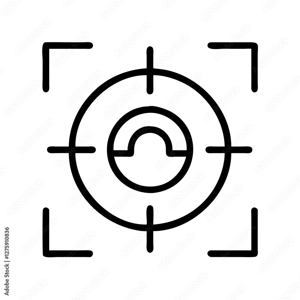 target focus icon, target focus line art - simple line art of target focus, perfect for target focus logos and icons target focus icon, target focus line art - simple line art of target focus, perfect for target focus logos and icons