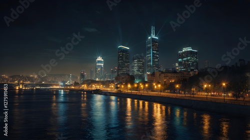 night view of the moscow kremlin