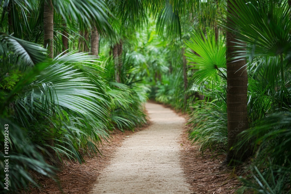 Australian Pine Forest Trail at Wolf Lake Park, Davie, Florida, USA Australian Pine Forest Trail at Wolf Lake Park, Davie, Florida, USA