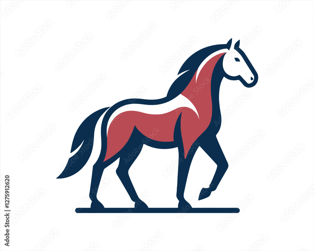 Horse logo design icon symbol vector illustration. Full body horse. Horsepower Animal logo Horse logo design icon symbol vector illustration. Full body horse. Horsepower Animal logo