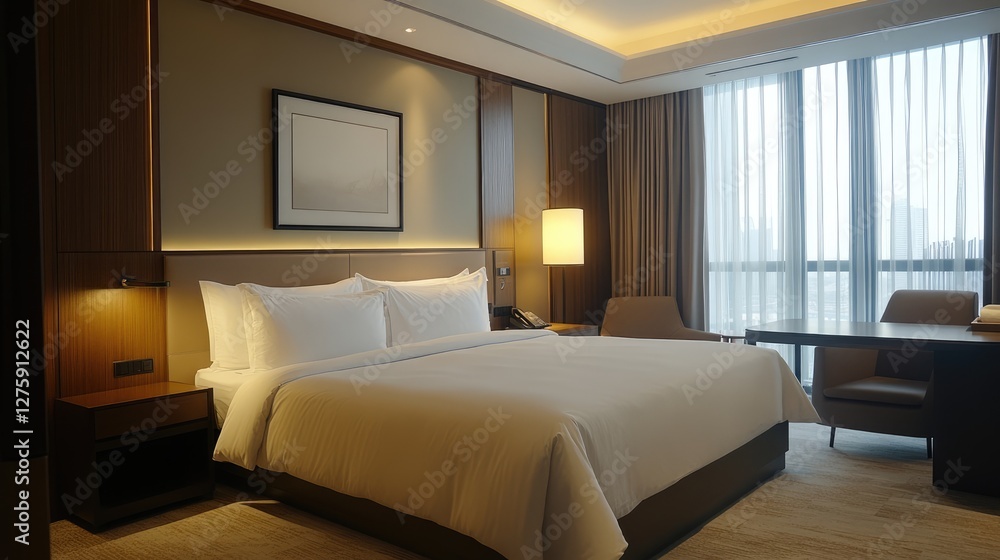 Elegant business hotel with meeting rooms, executive lounges, and high-speed internet, designed for corporate travelers Elegant business hotel with meeting rooms, executive lounges, and high-speed internet, designed for corporate travelers